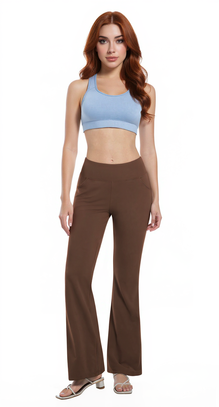 Bootcut Yoga Pants in Dark Coffee — The Errand Run Edit style look